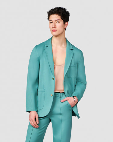 BODHI AQUA DOUBLE KNIT JACKET