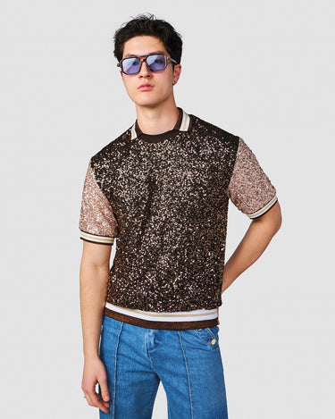 SALVADOR  ESPRESSO SEQUIN POLO