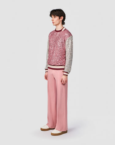BANKS BLUSH/PLATINUM SEQUIN SWEATER