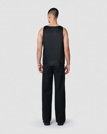 CALLUM BLACK SATIN LOW CUT TANK