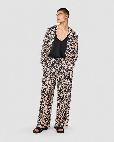 BODHI BLACK/BLUSH ABSTRACT FLORAL JACKET