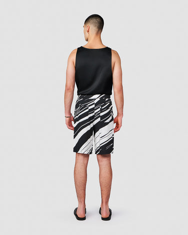 TRIPP BLACK/WHITE ABSTRACT BERMUDA SHORT