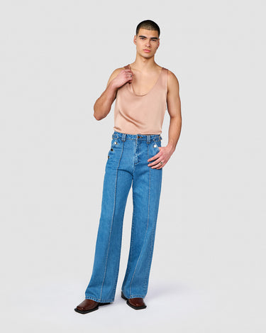 Washed Indigo Denim Asher Pant