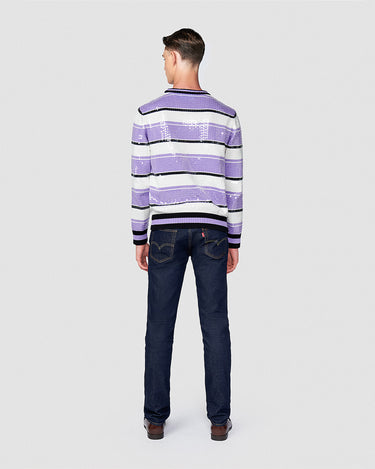 Lance Lilac Sequin Rugby Sweater