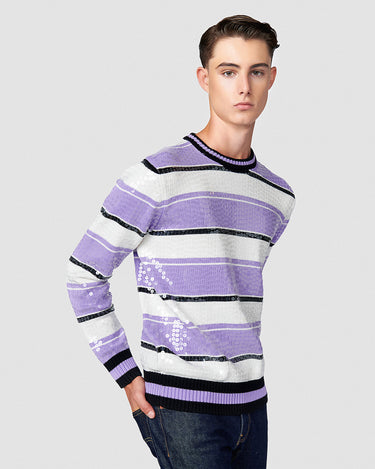 Lance Lilac Sequin Rugby Sweater