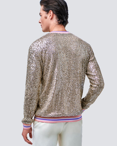 Platinum Sequin Sweater