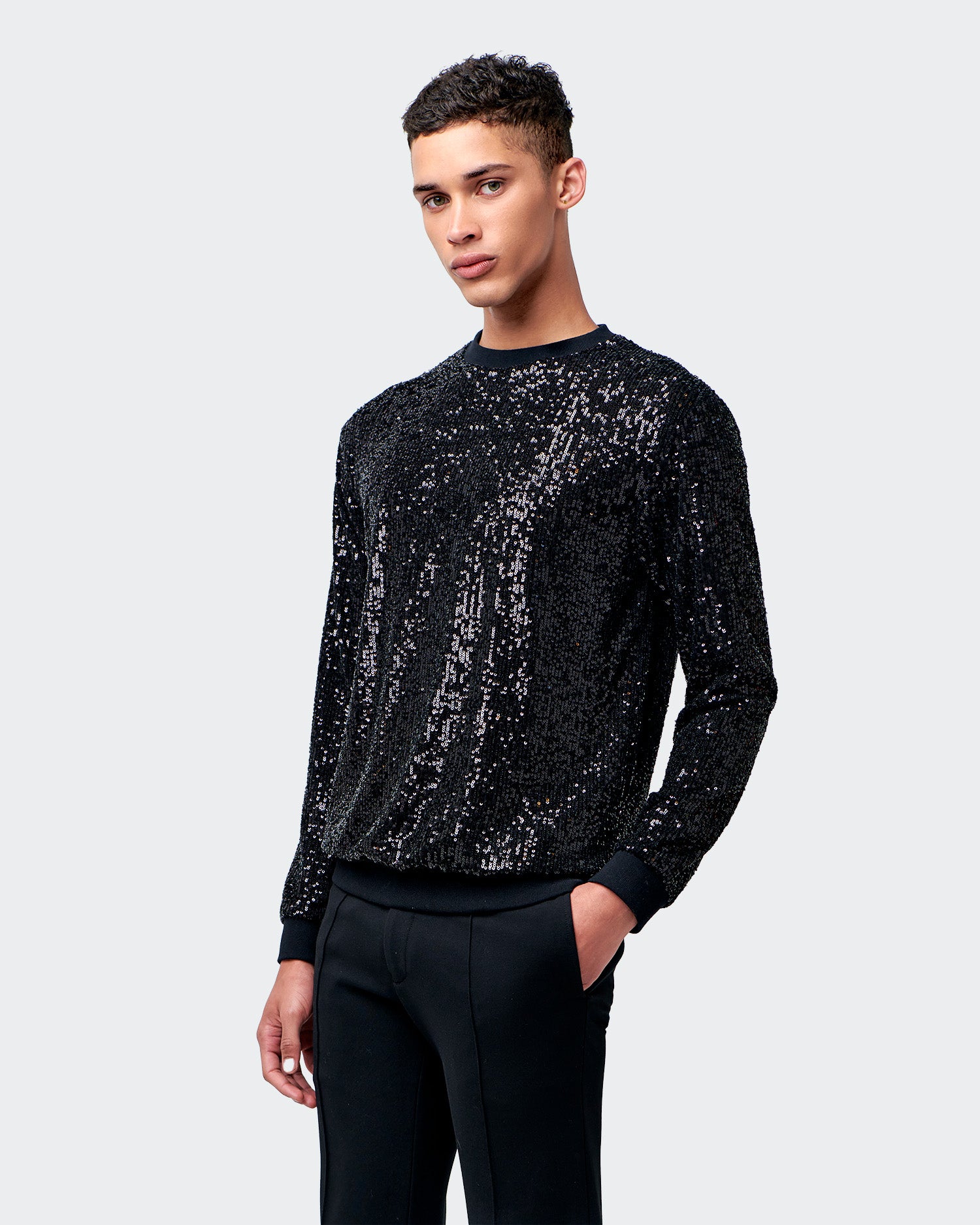 Onyx Sequin Sweater