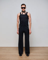 Asher Black Ponte Boot Cut Trouser