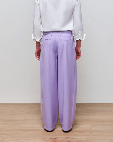 Heath Lilac Wide Leg Belted Trouser