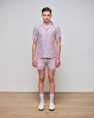 Ezra Lilac Lace Shirt