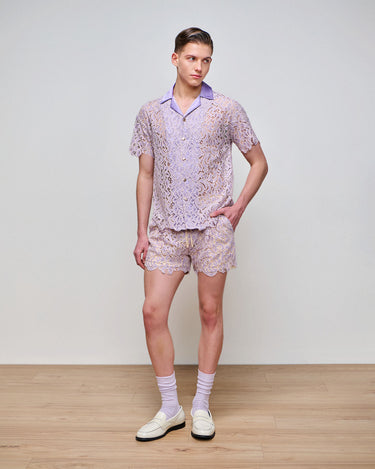 Santiago Lilac Lace Short