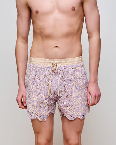 Santiago Lilac Lace Short