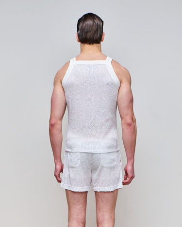 Dominic White Sequin Tank