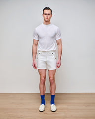 Asher Off White Ponte Short