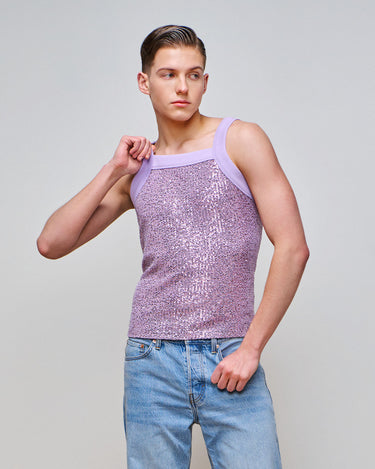 Dominic Lilac Sequin Tank