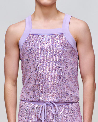 Dominic Lilac Sequin Tank