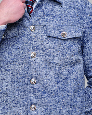 Dimitry Rhinestone Studded Denim Jacket
