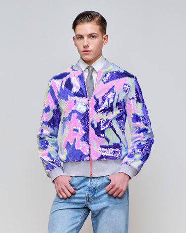 Atlantis Lilac Sequin Bomber Jacket-Collector's Edition