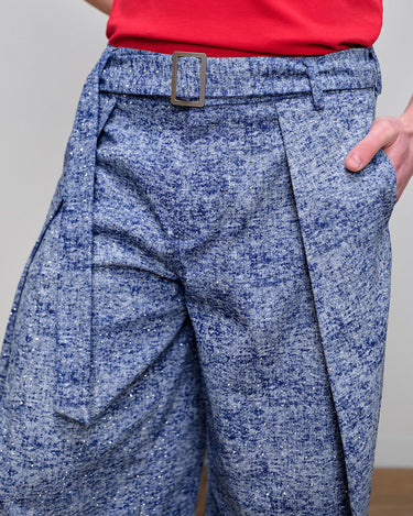 Heath Rhinestone STUDDED Wide Leg Jean