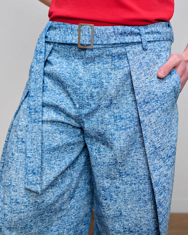 Heath Rhinestone STUDDED Wide Leg Jean