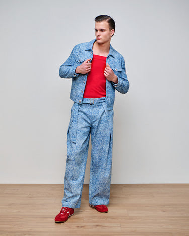 Dimitry Rhinestone Studded Denim Jacket