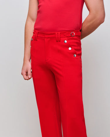 Asher Crimson Ponte Boot Cut Trouser