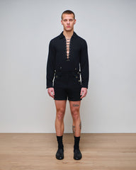 Ryker Black Lace Up Shirt
