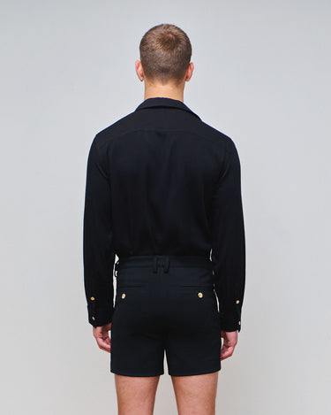 Ryker Black Lace Up Shirt