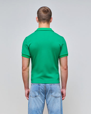 Kai Emerald Lace Up Polo Top