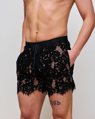 Santiago Black Lace Short