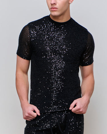 Toshi Black Sequin T-Shirt