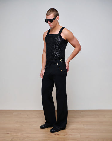 Dominic Black Sequin Tank