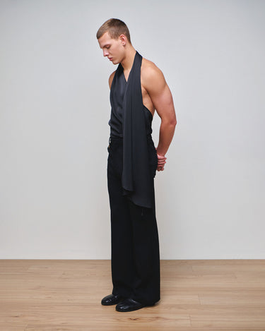 Joie Black One Shoulder Scarf Top