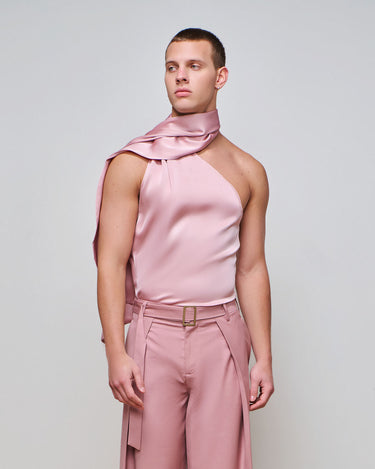 Joie Blush One Shoulder Scarf Top