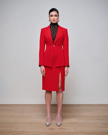 Regency Crimson Pintuck Jacket