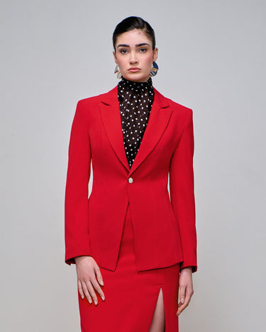 Regency Crimson Pintuck Jacket