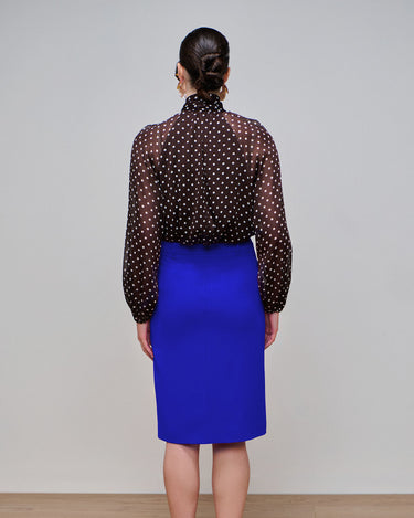 Delta Cobalt Slit Pencil Skirt
