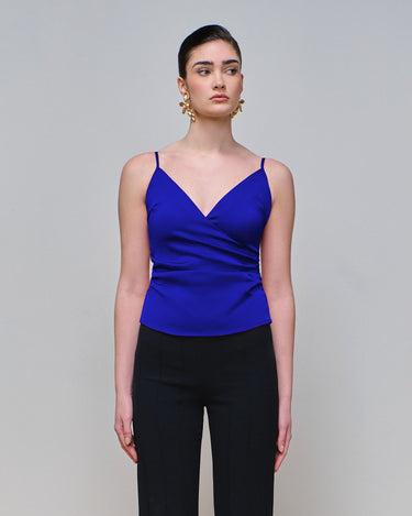 Olympia Cobalt Satin Camisole