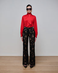 Zoe Black/Nude Lace Wide Leg Trouser