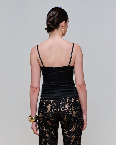Olympia Black Satin Camisole