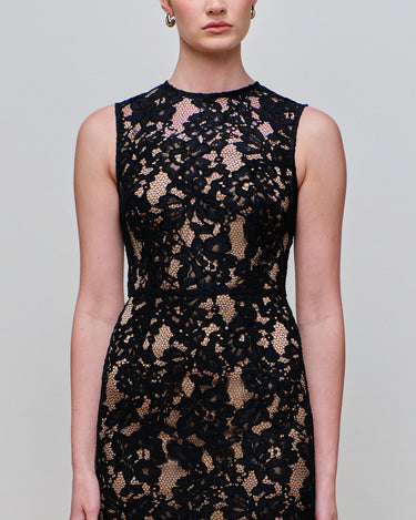 Audrey Black Lace Sheath Dress
