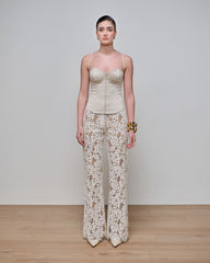 Zoe Ivory Lace Wide Leg Trouser
