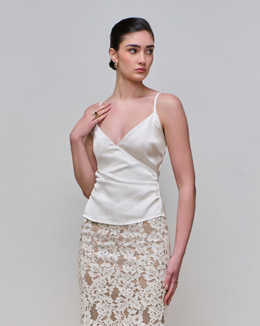 Olympia Ivory Satin Camisole