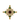 Baroque Crystal Cross Brooch