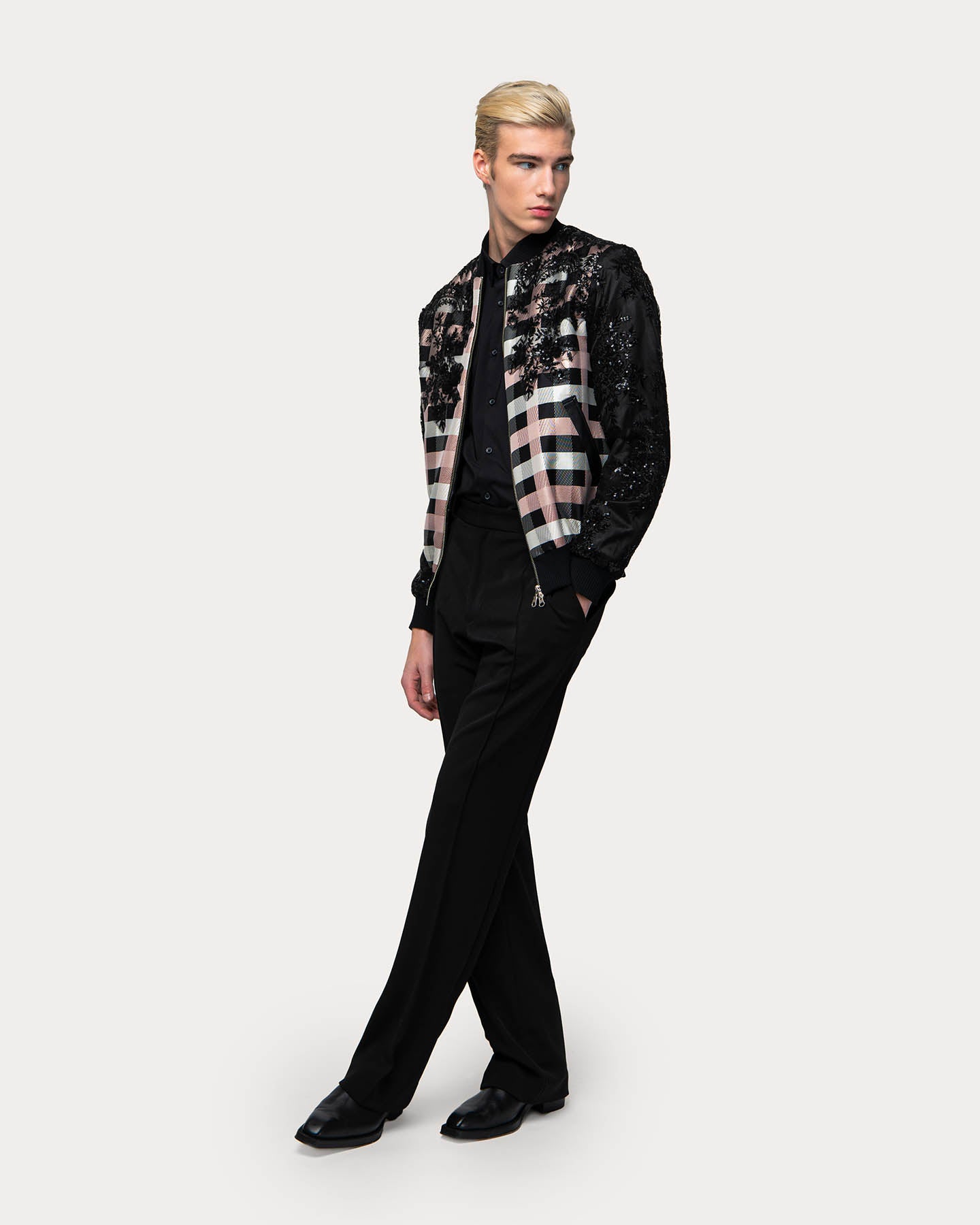 Charlie Check & Lace Bomber